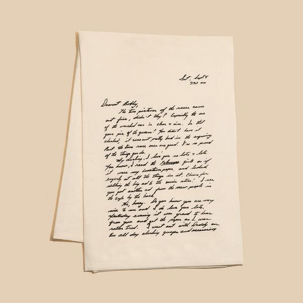 Natural Letter Tea Towel