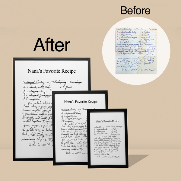 Framed Recipe Artwork
