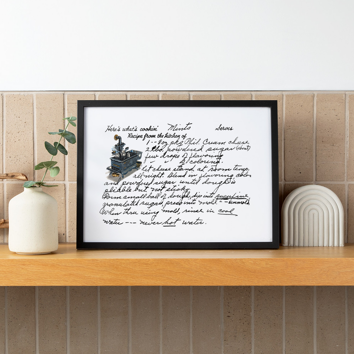 Framed Recipe Artwork