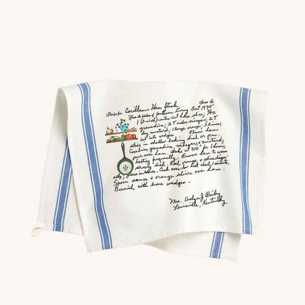 Blue Striped Recipe Towel