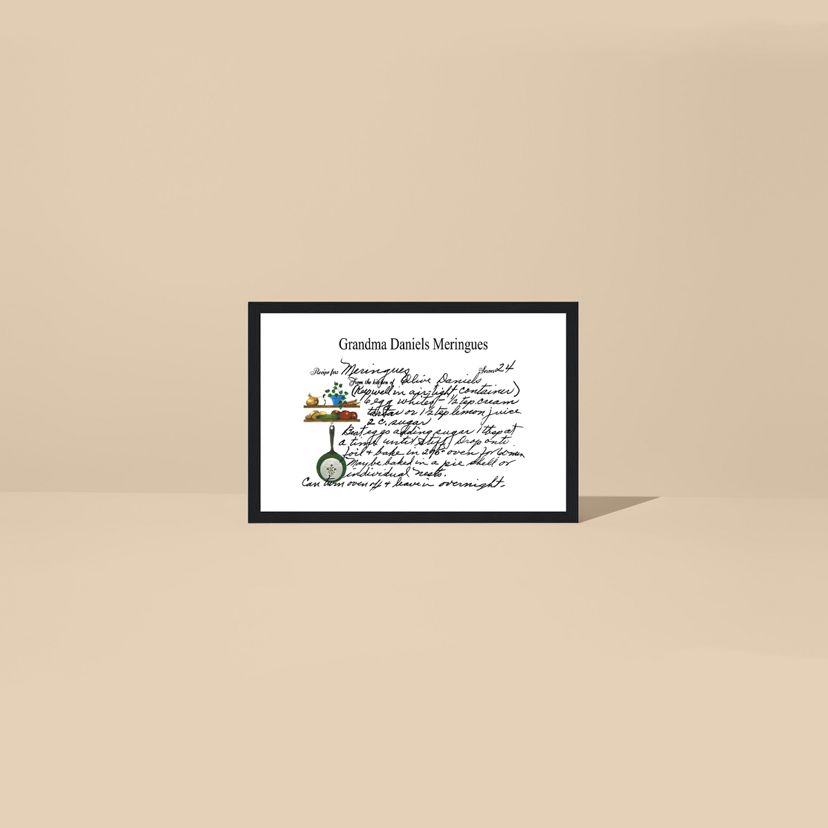 Framed Recipe Artwork