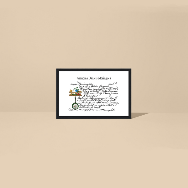 Framed Recipe Artwork