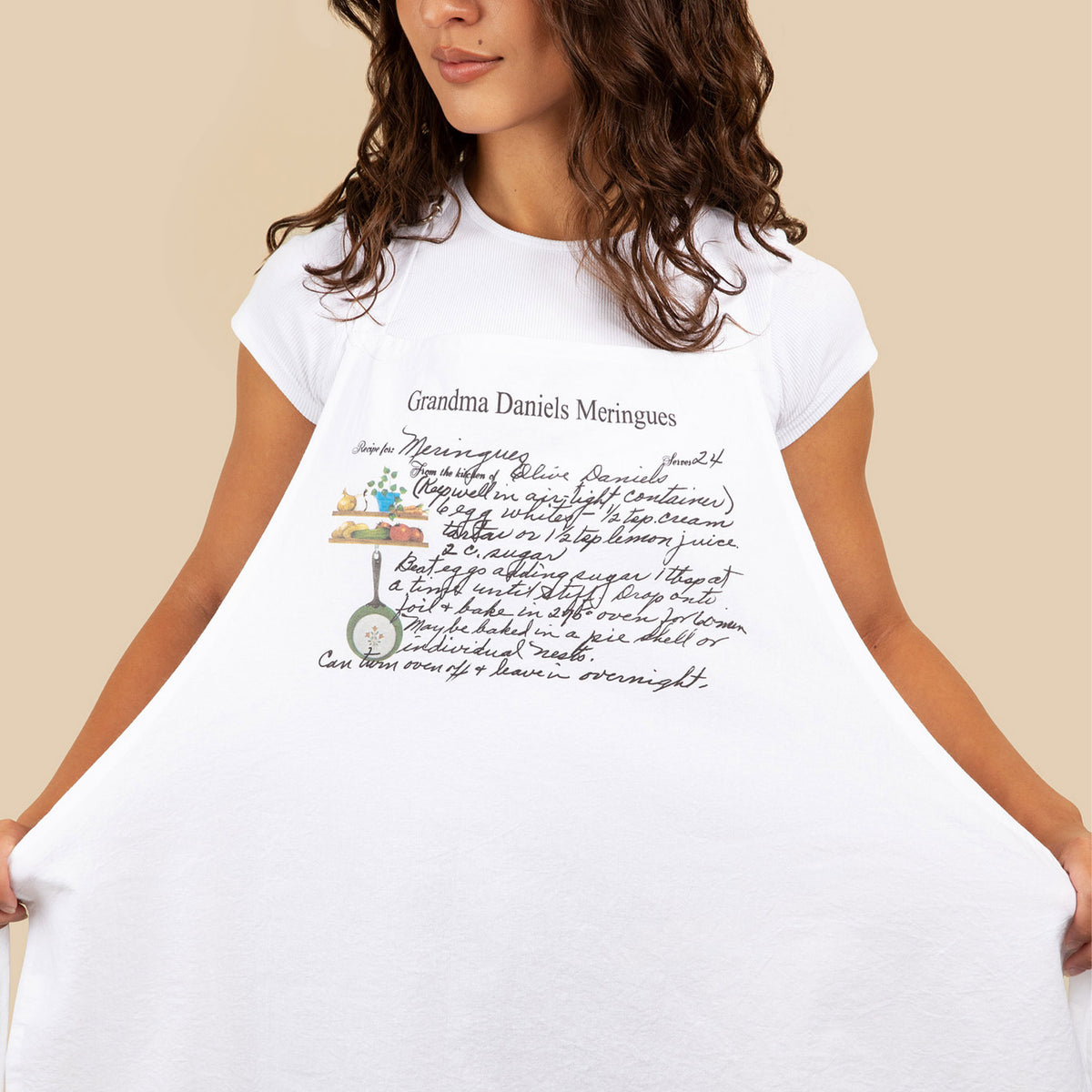 White Recipe Apron