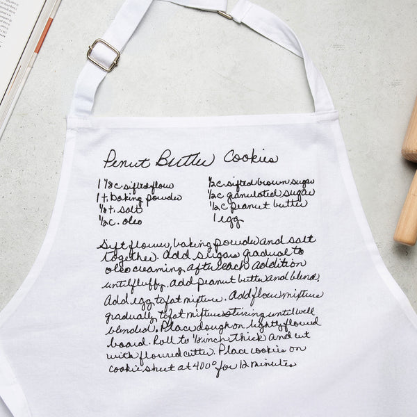White Recipe Apron