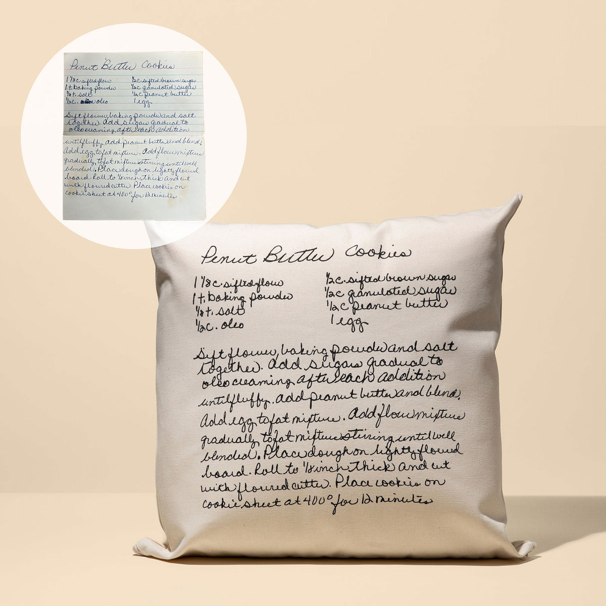 Natural Recipe Decorative Pillow