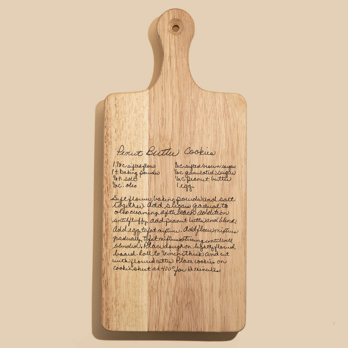 Recipe Cutting Board