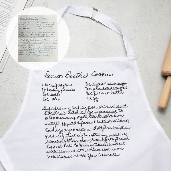 White Recipe Apron