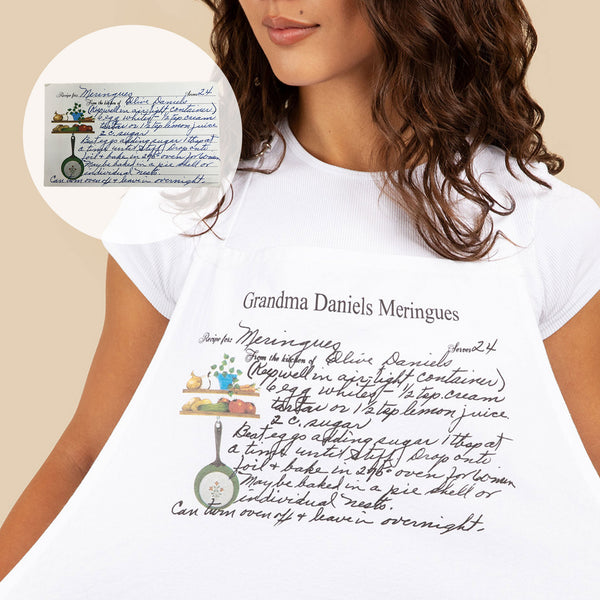 White Recipe Apron