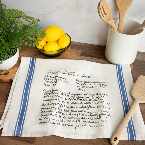 Blue Striped Recipe Towel