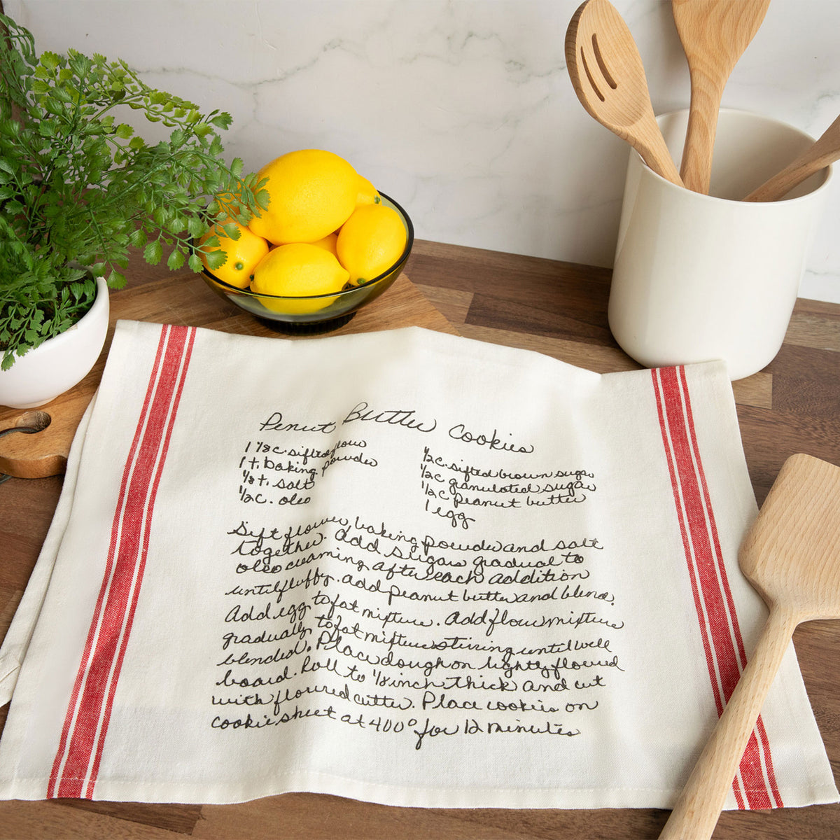 Red Striped Recipe Towel