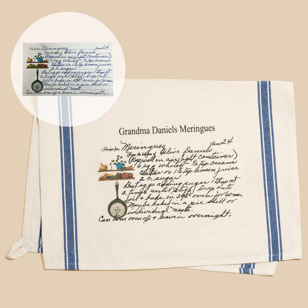 Blue Striped Recipe Towel