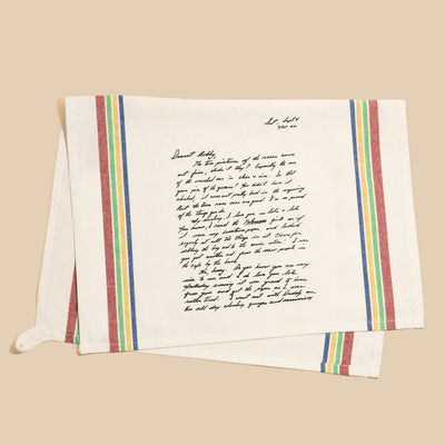 Multi Color Striped Custom Handwritten Letters Towel