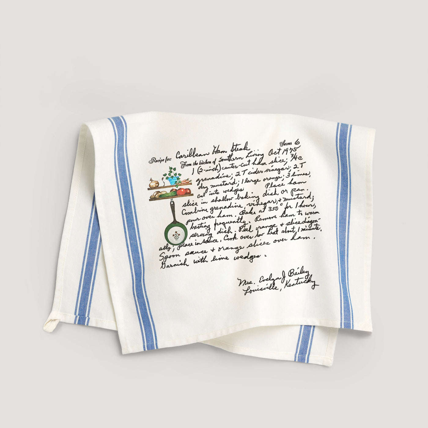 Blue Striped Letter Towel