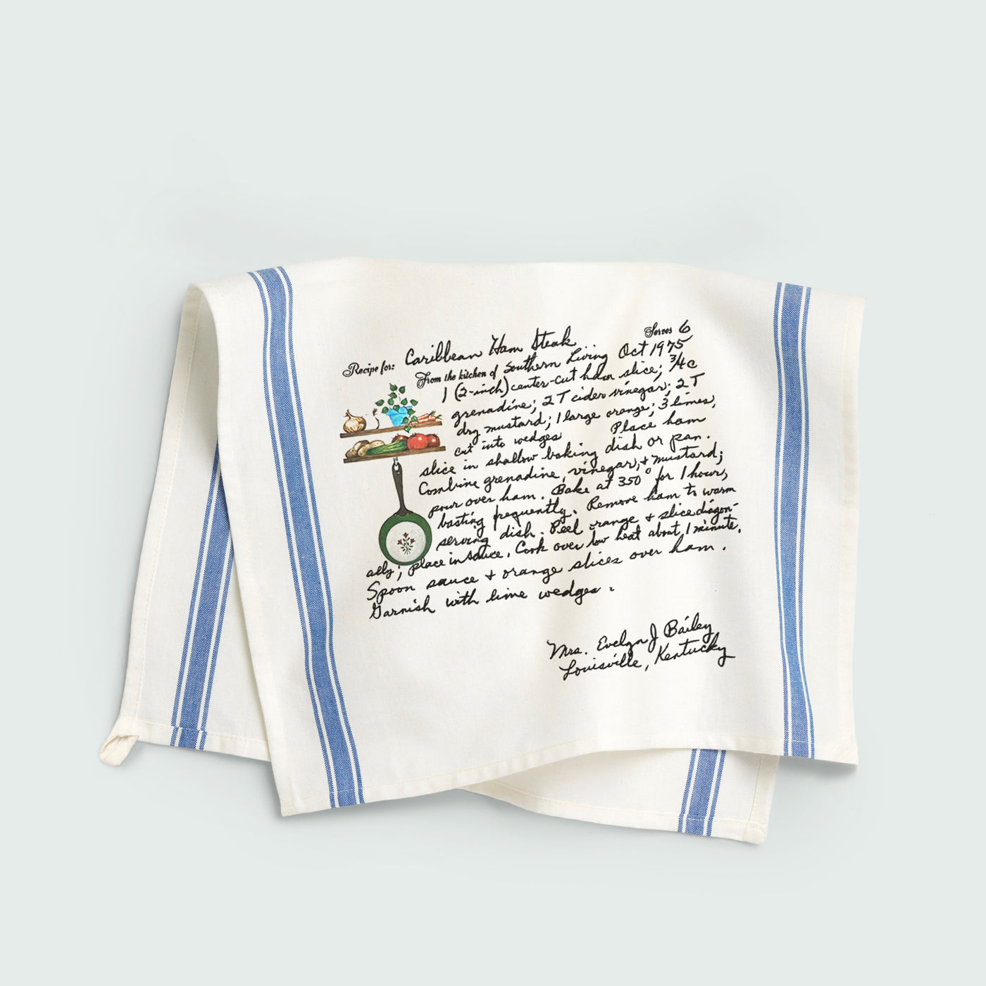 Blue Striped Letter Towel