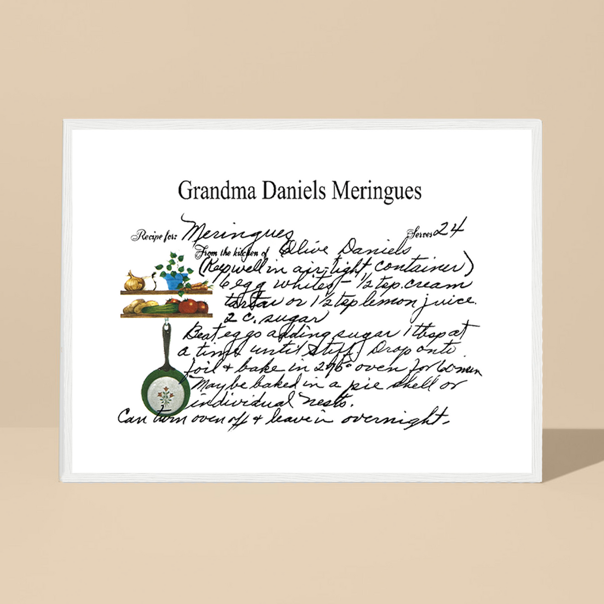 Framed Recipe Artwork