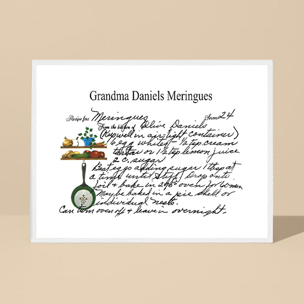 Framed Recipe Artwork