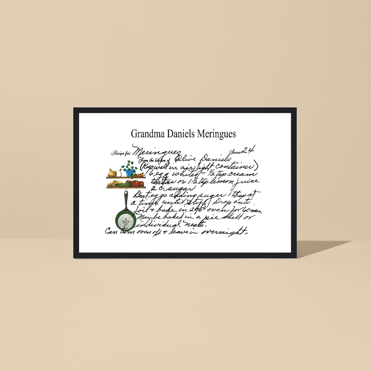 Framed Recipe Artwork