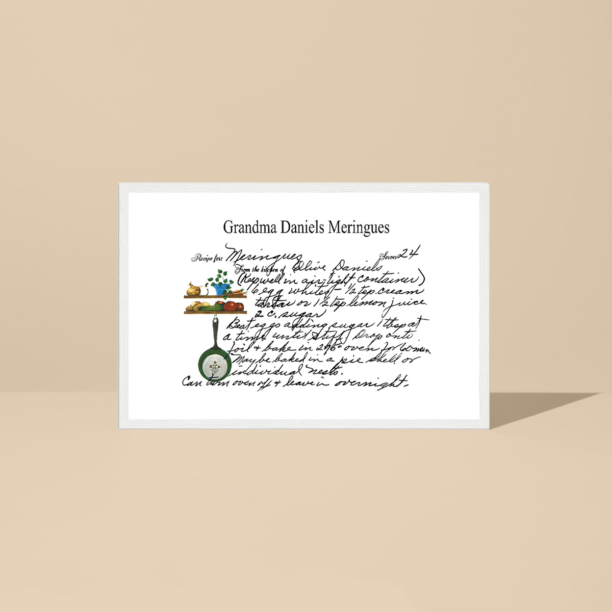 Framed Recipe Artwork