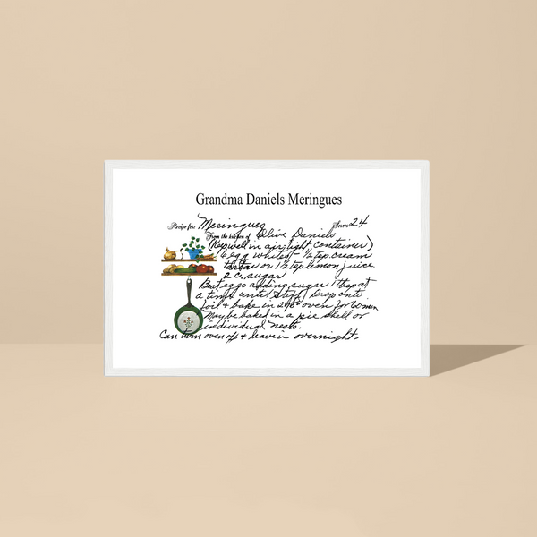 Framed Recipe Artwork