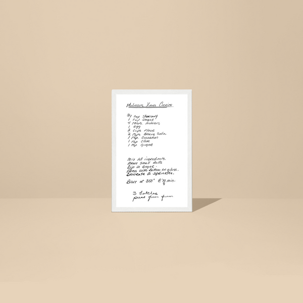 Framed Recipe Artwork