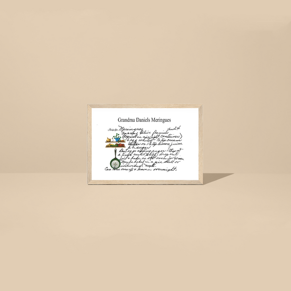 Framed Recipe Artwork