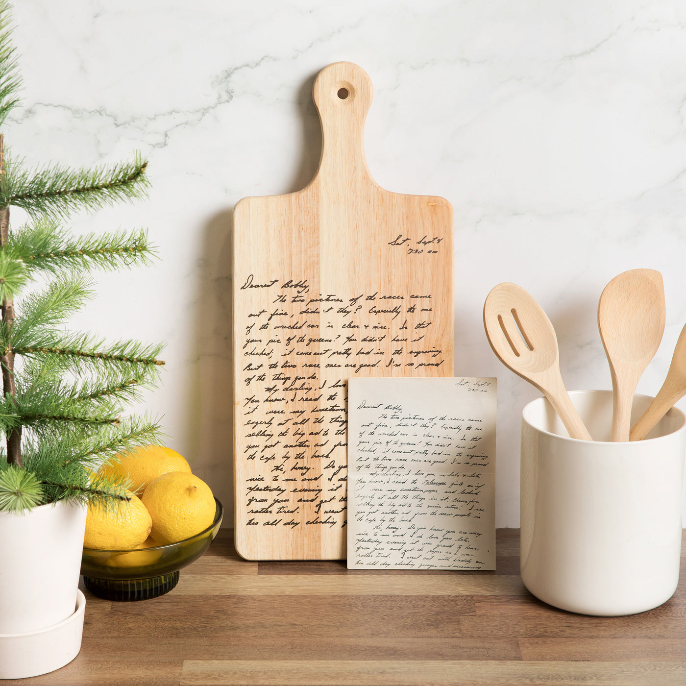 Handwritten Letters & Notes Cutting Board