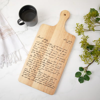 Handwritten Letters & Notes Cutting Board