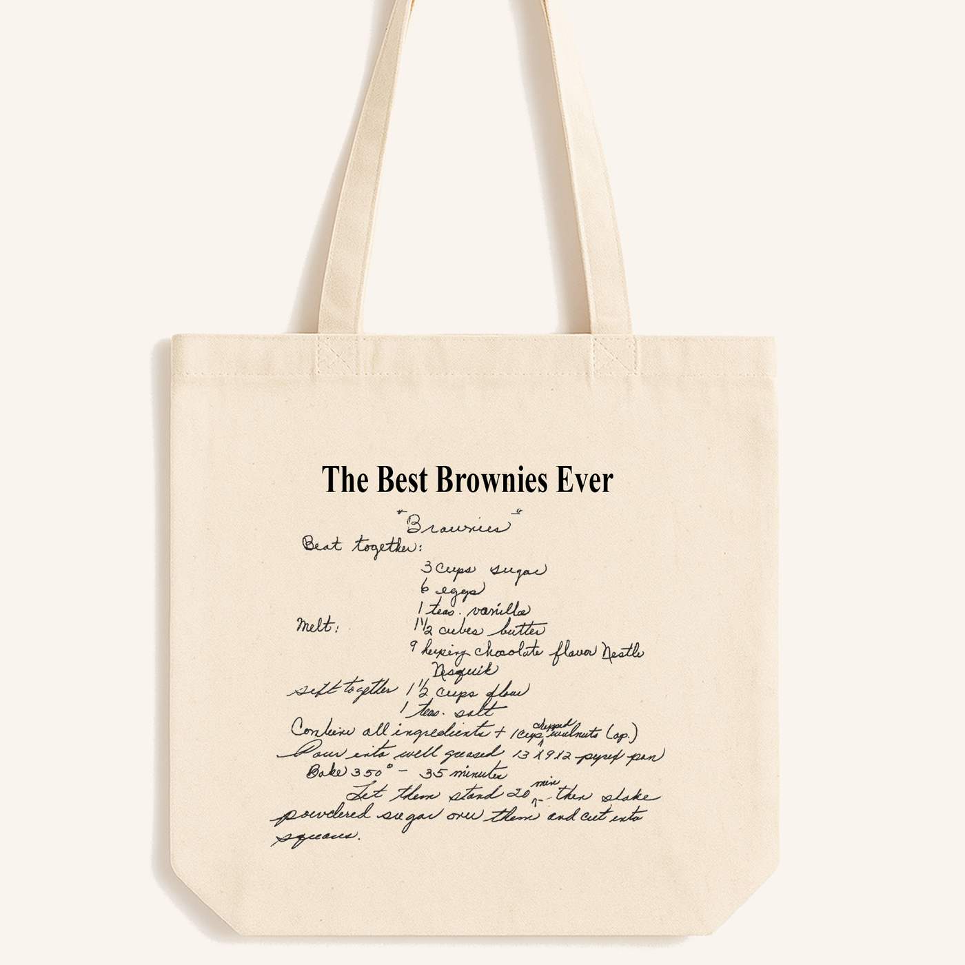 Square Recipe Tote