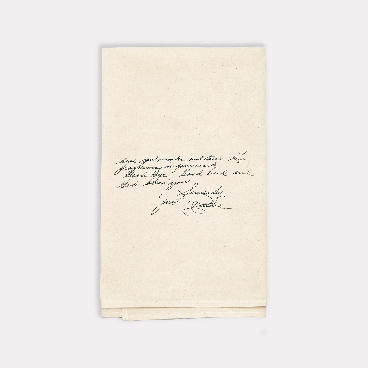 Custom Natural Letter Tea Towel The Printed Gift