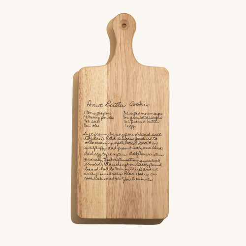 Custom family recipe wooden cutting board. The Printed Gift