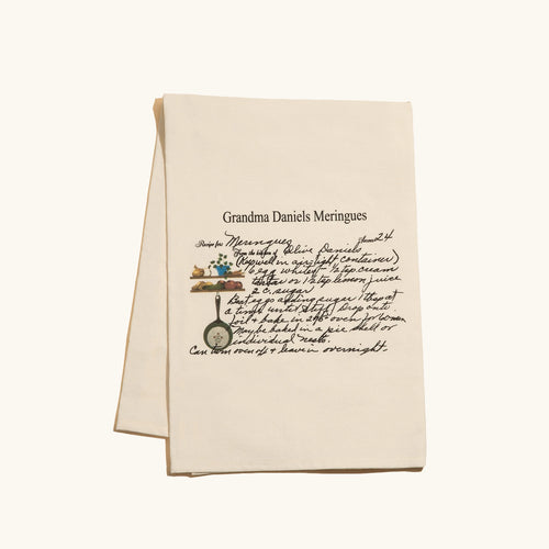 Custom family recipe tea towel. The Printed Gift