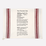 maroon stripe custom family recipe towel