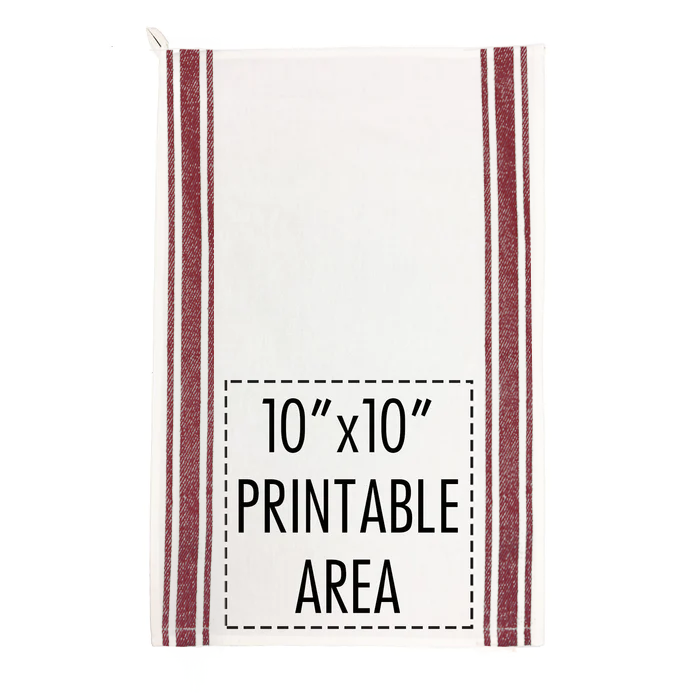 Maroon Striped Recipe Towel