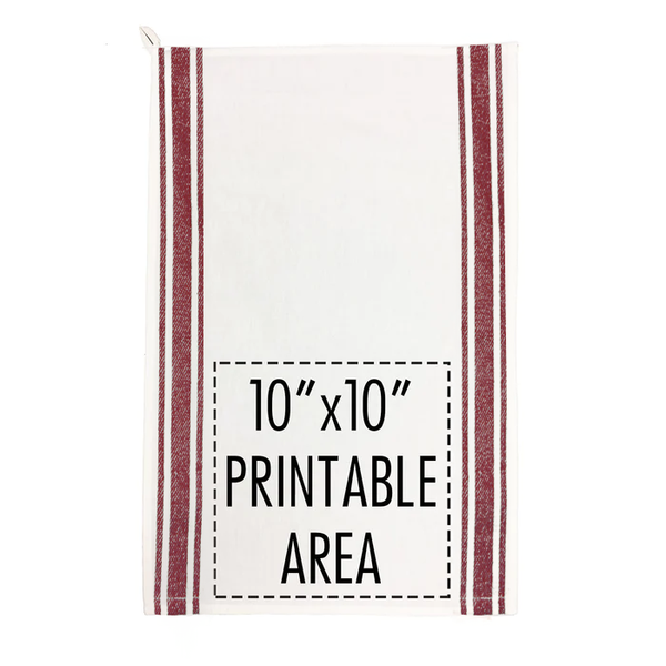 Maroon Striped Recipe Towel