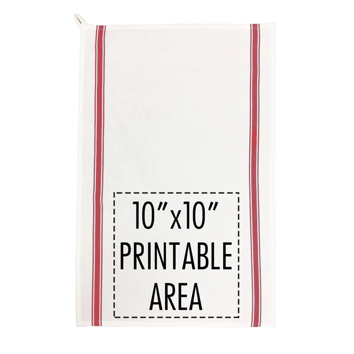 Red Striped Letter Towel