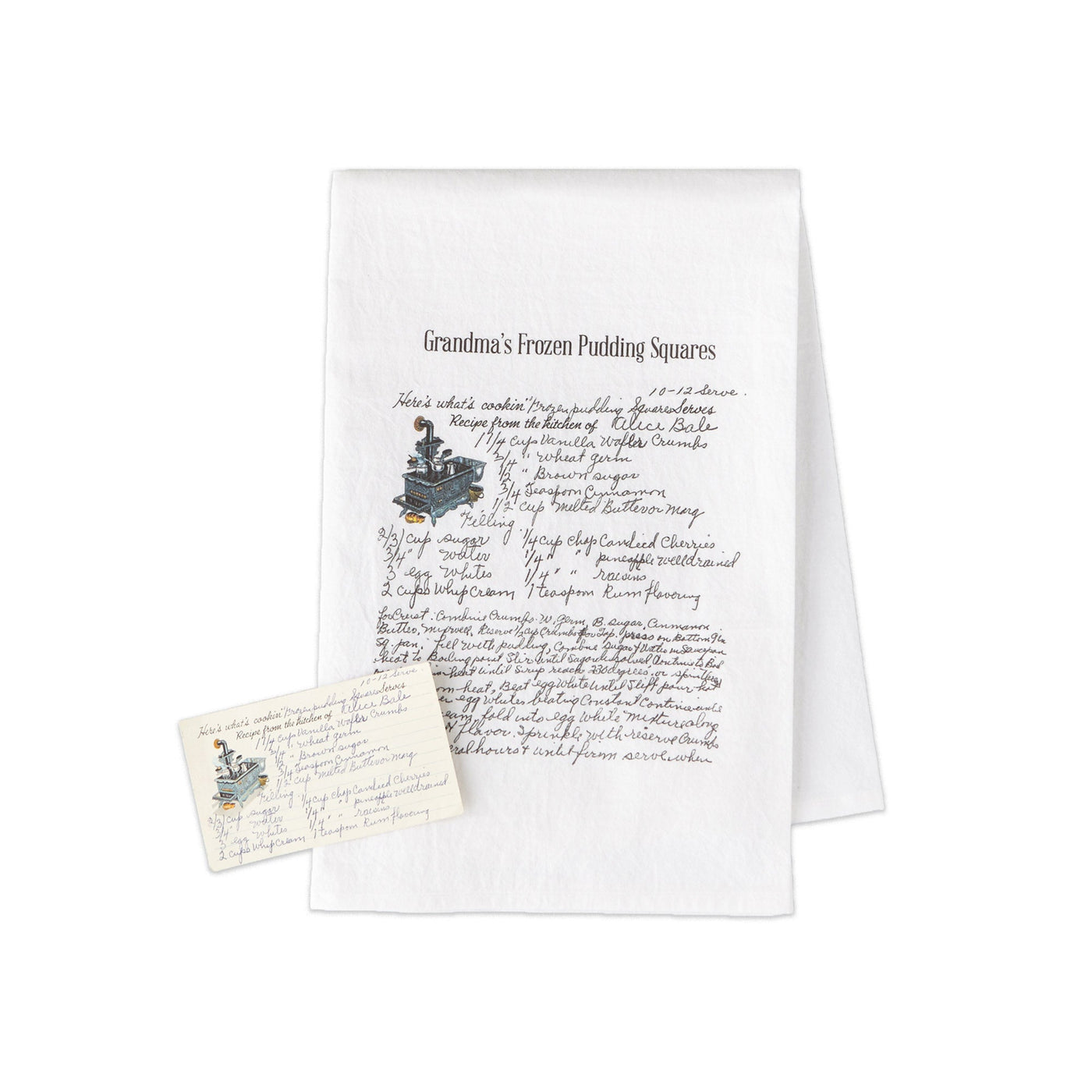 White Cotton Custom Family Recipe Tea Towel - The Printed Gift