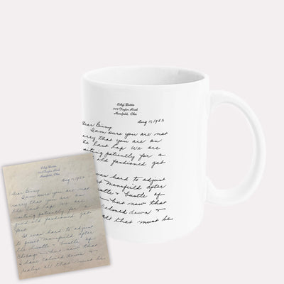 Custom Handwritten Letter Ceramic Mug - The Printed Gift
