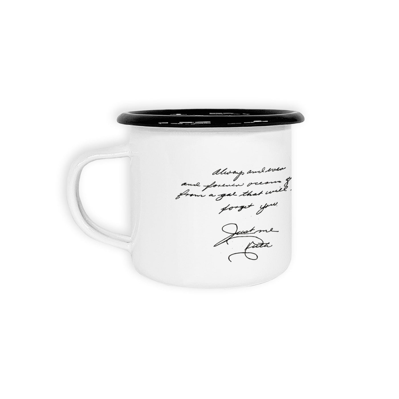 Custom Handwritten Letter Enamel Mug - The Printed Gift
