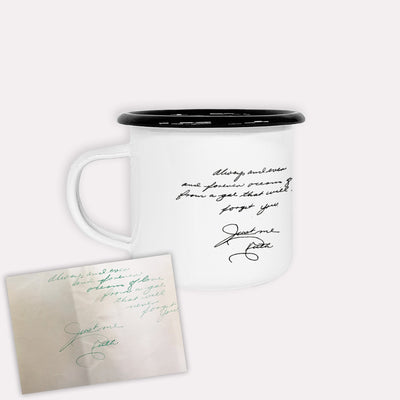 Custom Handwritten Letter Enamel Mug - The Printed Gift