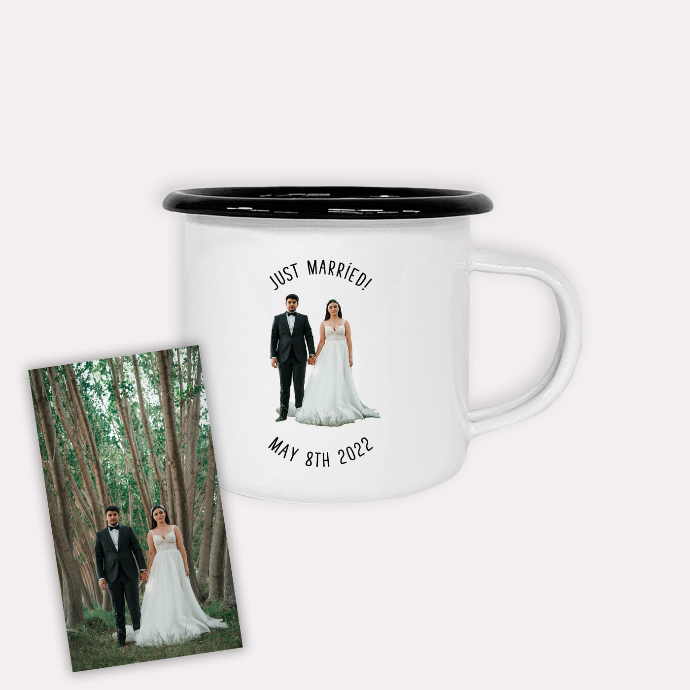 Custom Photo Enamel Mug (Background Removed) - The Printed Gift