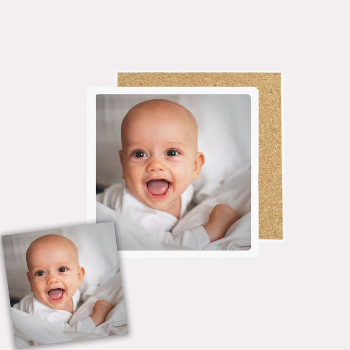 Custom Photo Square Ceramic Coaster Set - The Printed Gift