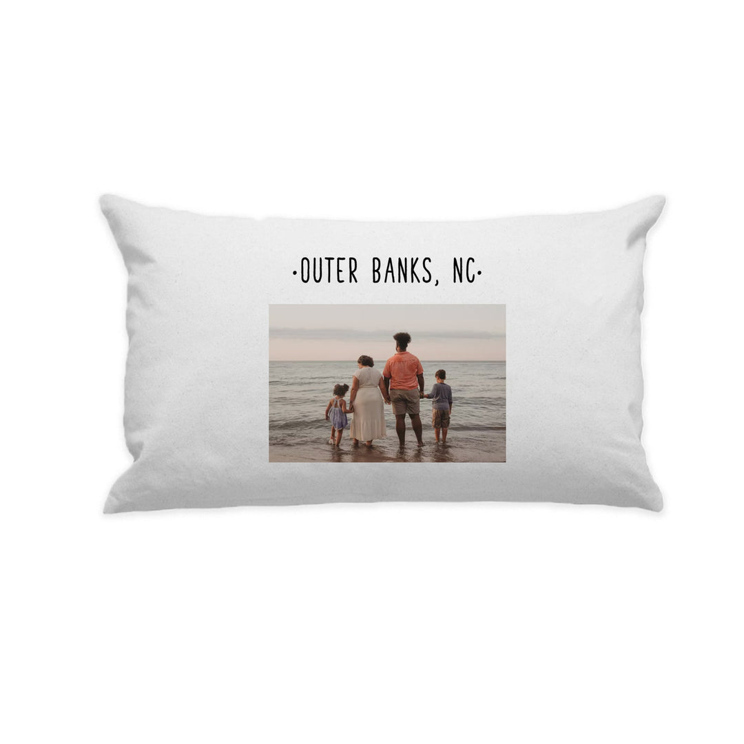 Custom Photo White Lumbar Pillow - The Printed Gift