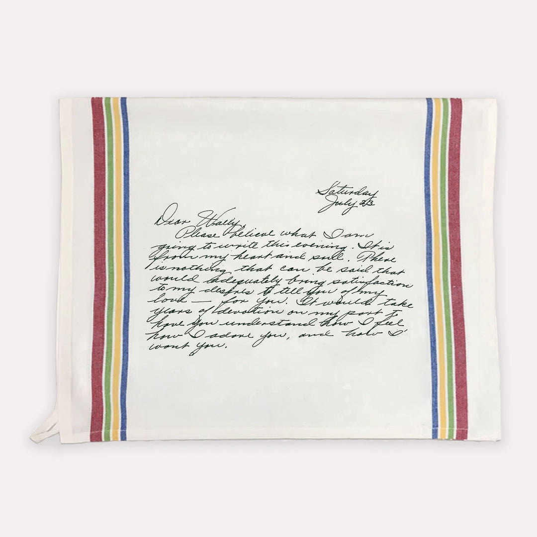 Multi Color Striped Custom Handwritten Letters Towel - The Printed Gift