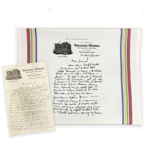 Multi Color Striped Custom Handwritten Letters Towel - The Printed Gift