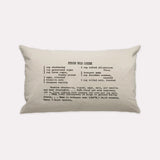 Natural Canvas Custom Family Recipe Lumbar Pillow - The Printed Gift