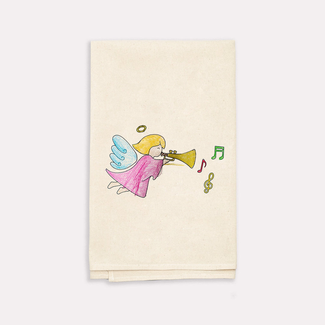 Natural Cotton Custom Kids Artwork Towel - The Printed Gift