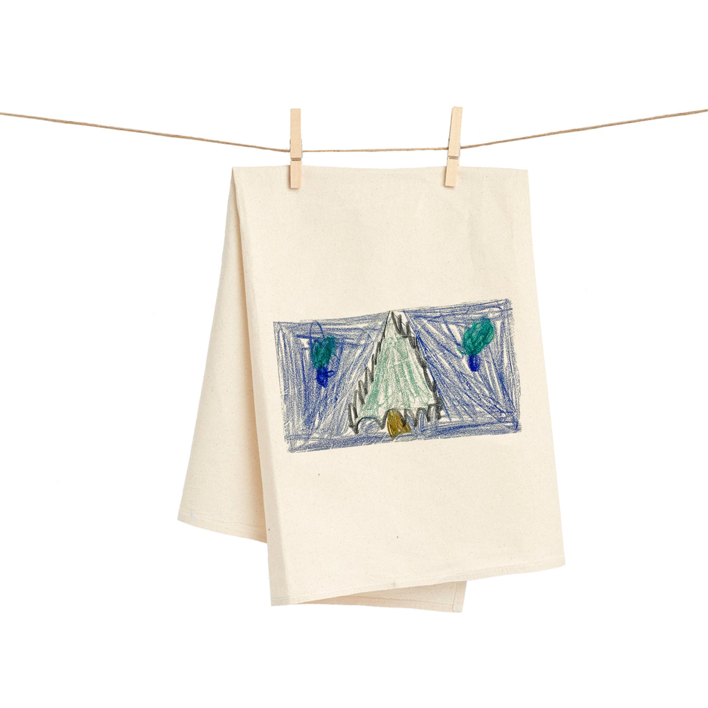 Natural Cotton Custom Kids Artwork Towel - The Printed Gift