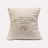 Natural Custom Handwritten Letter Decorative Pillow - The Printed Gift
