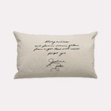 Natural Custom Handwritten Letter Lumbar Pillow - The Printed Gift