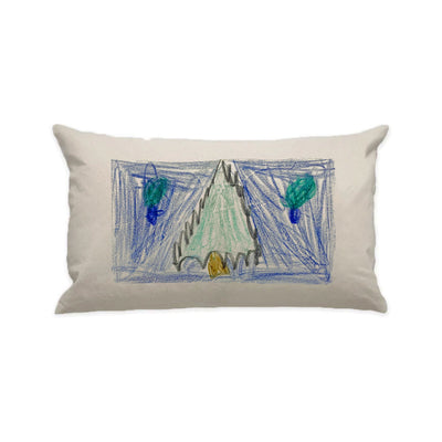 Natural Custom Kids Artwork Lumbar Pillow - The Printed Gift